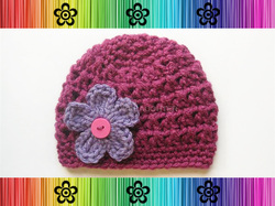 Eve Hat with Changeable Flower - Crochet Pattern by EverLaughter