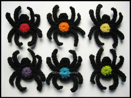Spider Applique - Crochet Pattern by EverLaughter
