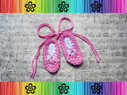 Ballerina Slipper Applique - Crochet Pattern by EverLaughter