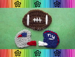 Football and Helmet Applique - Crochet Pattern by EverLaughter