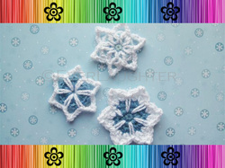 Snowflakes Applique - Crochet Pattern by EverLaughter