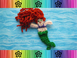Mermaid Applique - Crochet Pattern by EverLaughter