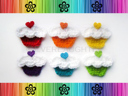 Cupcake Applique - Crochet Pattern by EverLaughter