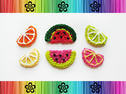 Fruit Slice Applique - Crochet Pattern by EverLaughter