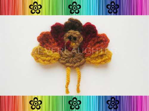 Turkey Applique - Crochet Pattern by EverLaughter
