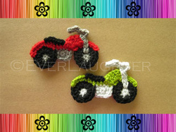 Motorcycle Applique - Crochet Pattern by EverLaughter