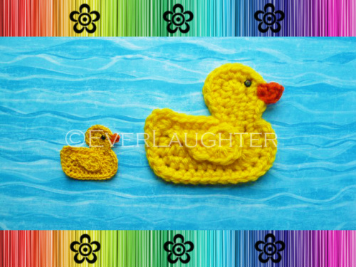 Duck Applique - Crochet Pattern by EverLaughter