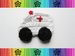 Ambulance Applique - Crochet Pattern by EverLaughter
