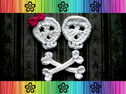 Skull and Crossbones Applique - Crochet Pattern by EverLaughter